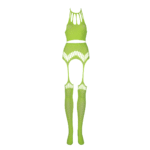 Conjunto verde neón con top corto y medias - Imagen 5