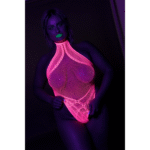 Body rosa neón con cuello halter - Imagen 5