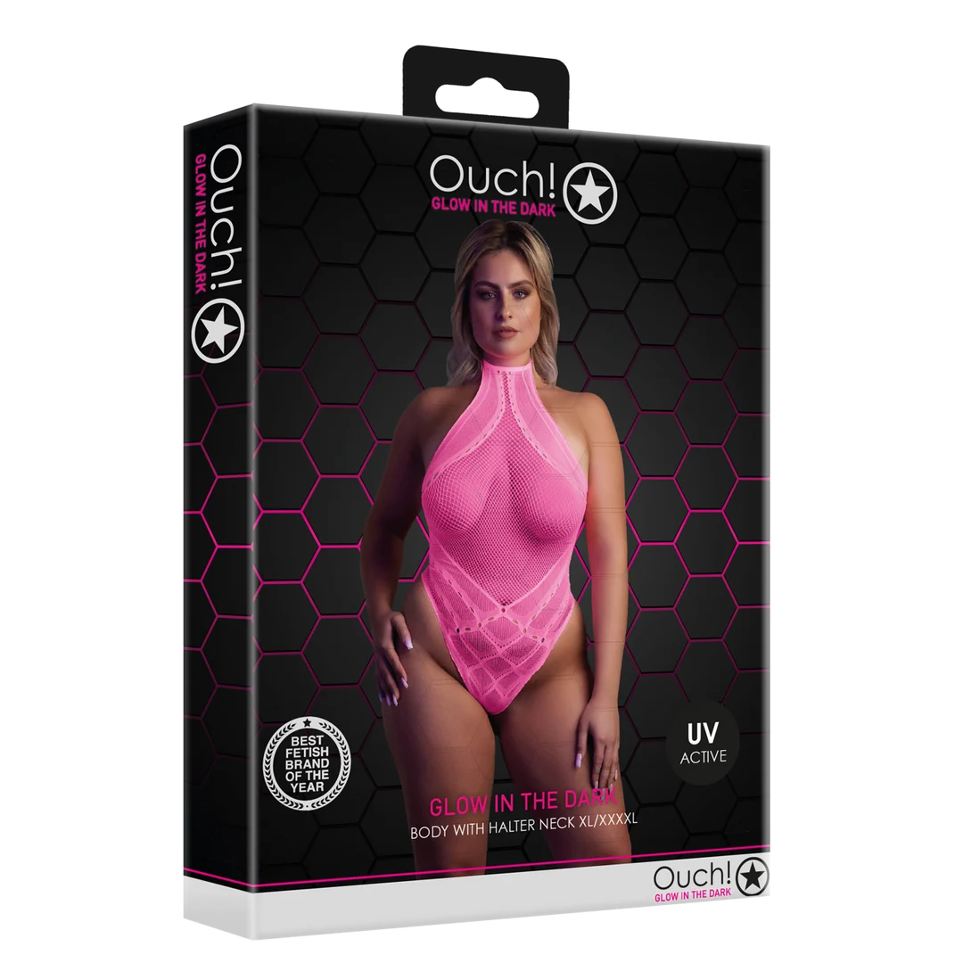Body rosa neón con cuello halter - Imagen 13