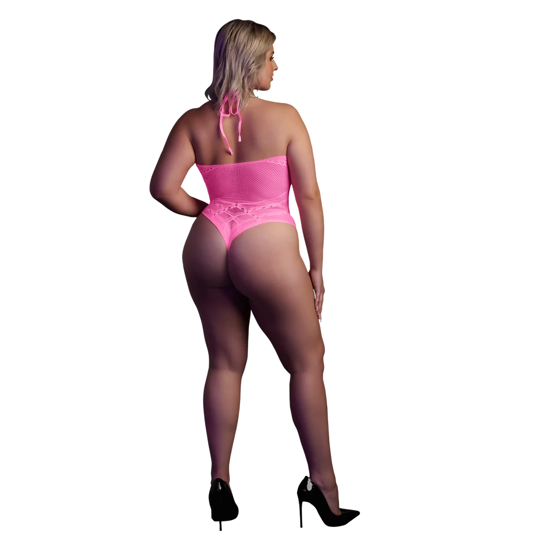 Body rosa neón con cuello halter - Imagen 14