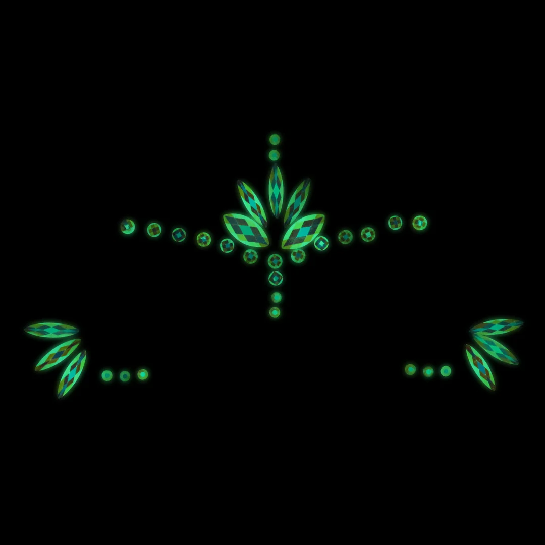 Ouch! Pegatinas joya para el cuerpo Glow in the dark para el rostro - Imagen 3