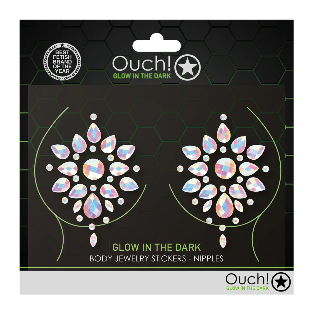 Pegatinas para pezones Ouch! by Shots con efecto luminiscente - Imagen 1