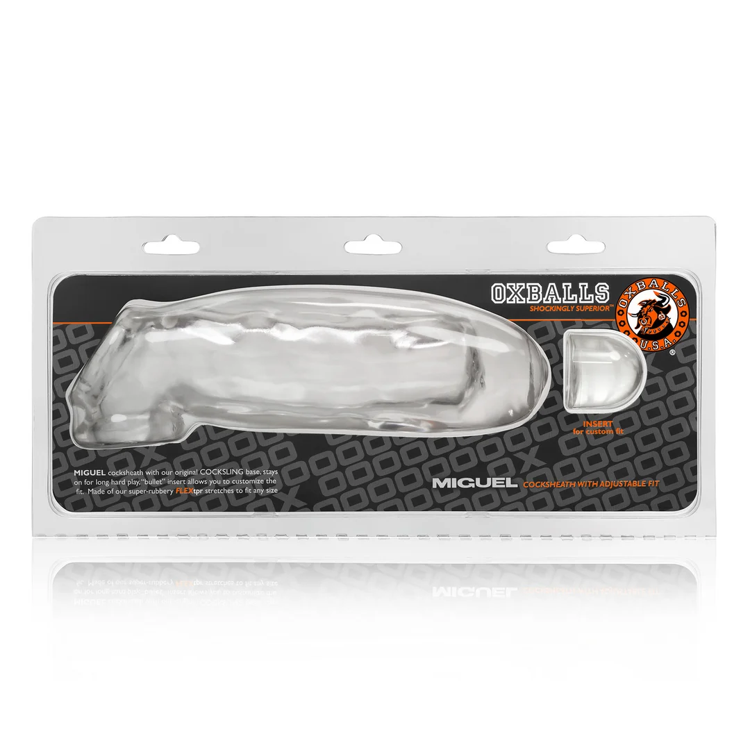 Funda para pene con inserto de bala vibradora – Transparente - Imagen 1