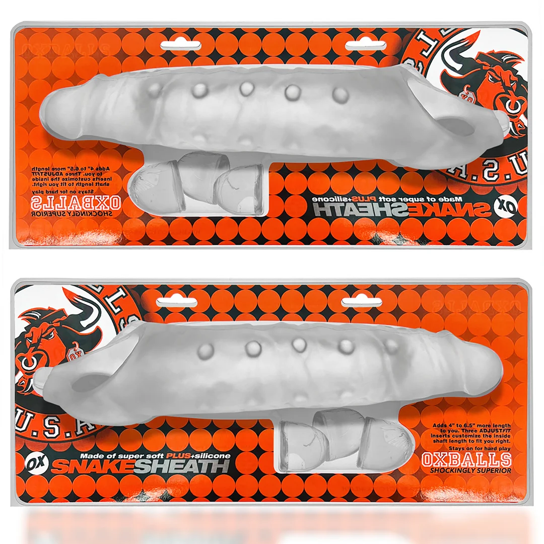 Funda para pene con 3 insertos tipo bala, Hielo transparente - Imagen 1