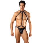 Tanga de hombre con arnés y choker para un look atrevido – Male Power - Imagen 2