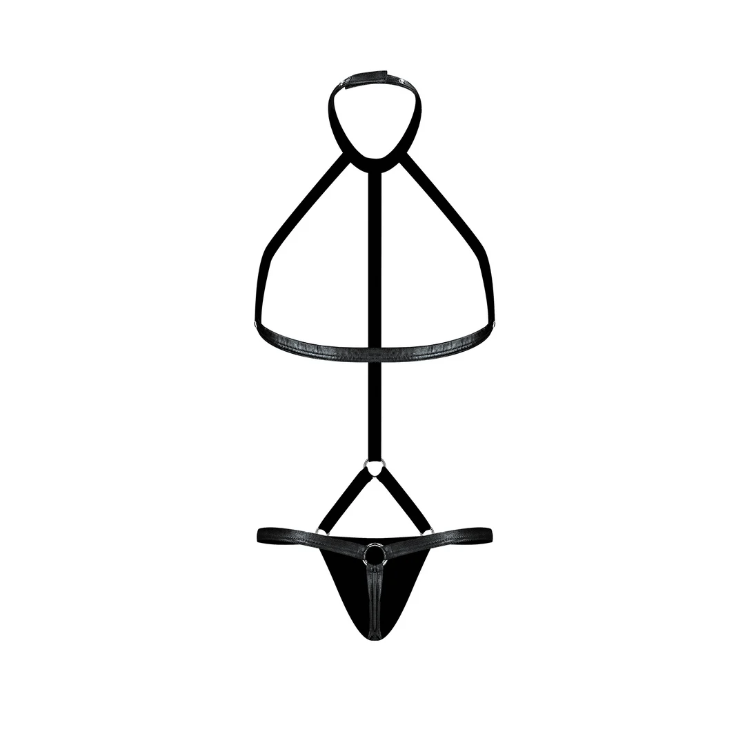 Tanga de hombre con arnés y choker para un look atrevido – Male Power - Imagen 5