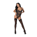 Body Phoenix con cadenas y ligueros, 2X, negro - Imagen 12