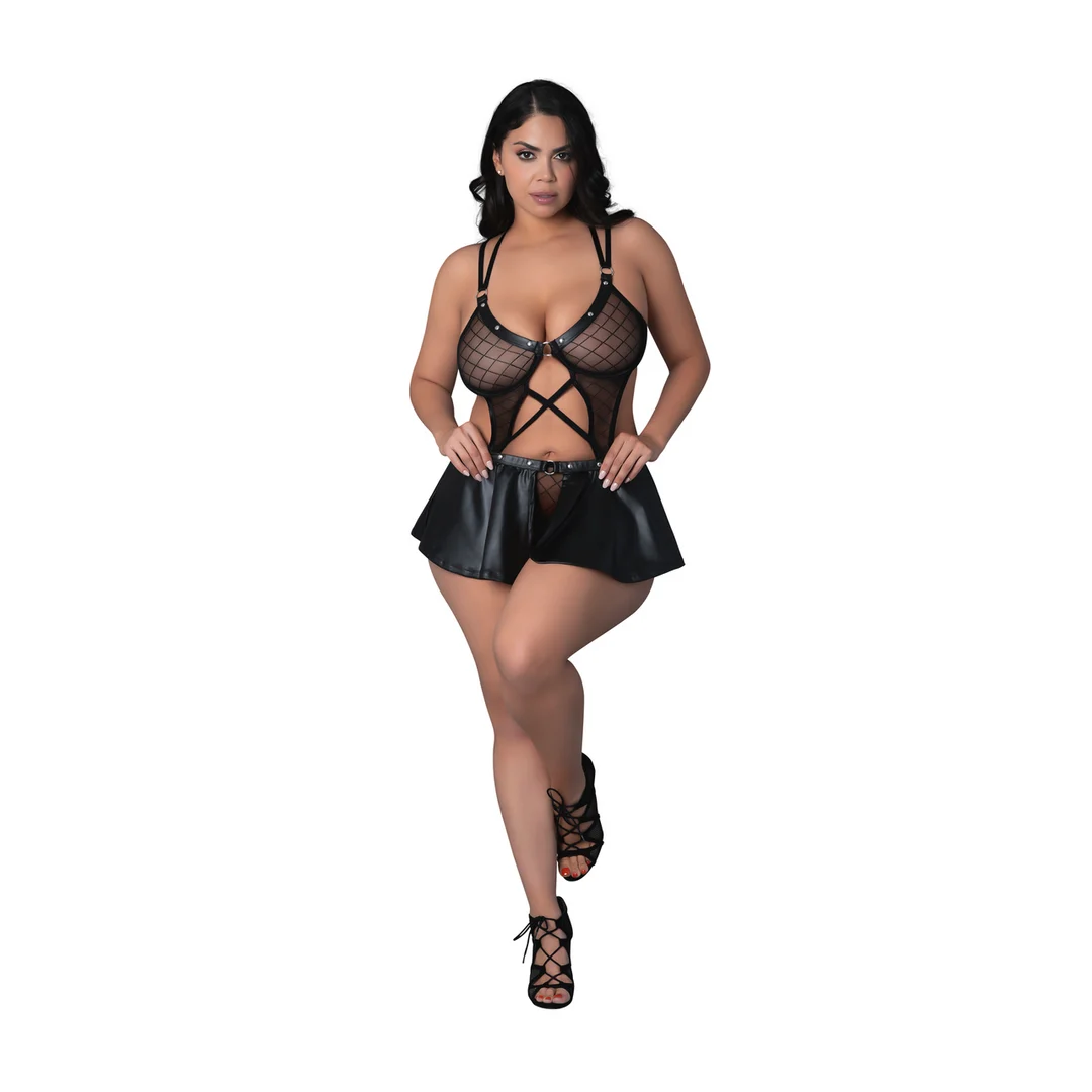 Conjunto de lencería Anastasia con abertura - Imagen 4