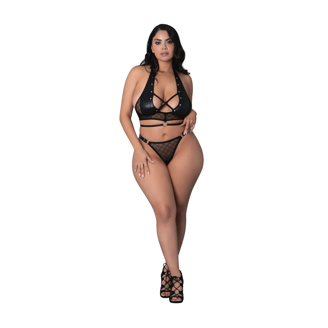 Top halter y tanga con anilla Nadia - Imagen 5