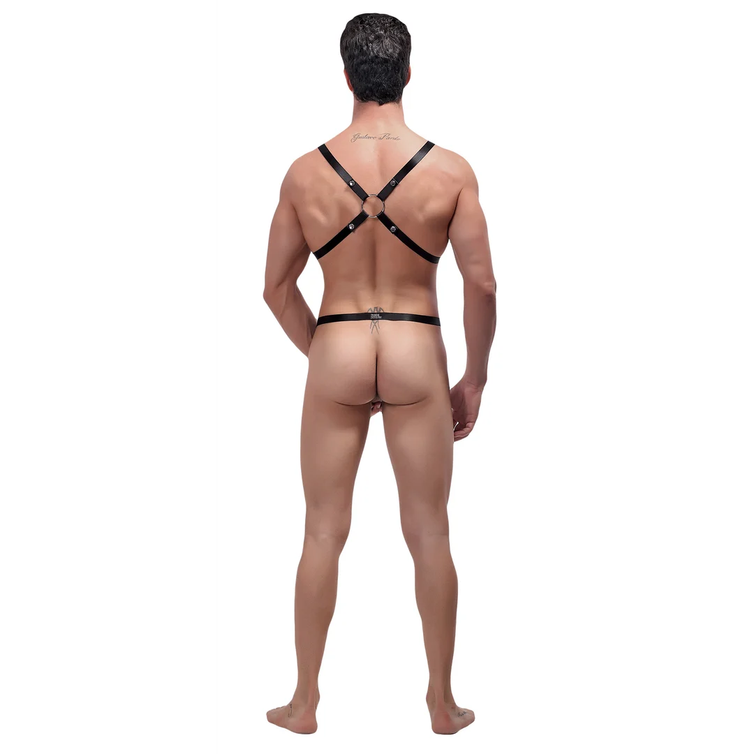 Arnés bondage para hombre de talla única con anillas ajustables, Male Power - Imagen 3
