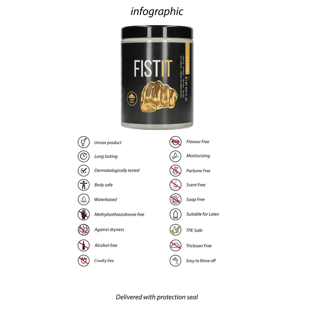 Fist It lubricante de base acuosa 1000 ml - Imagen 5