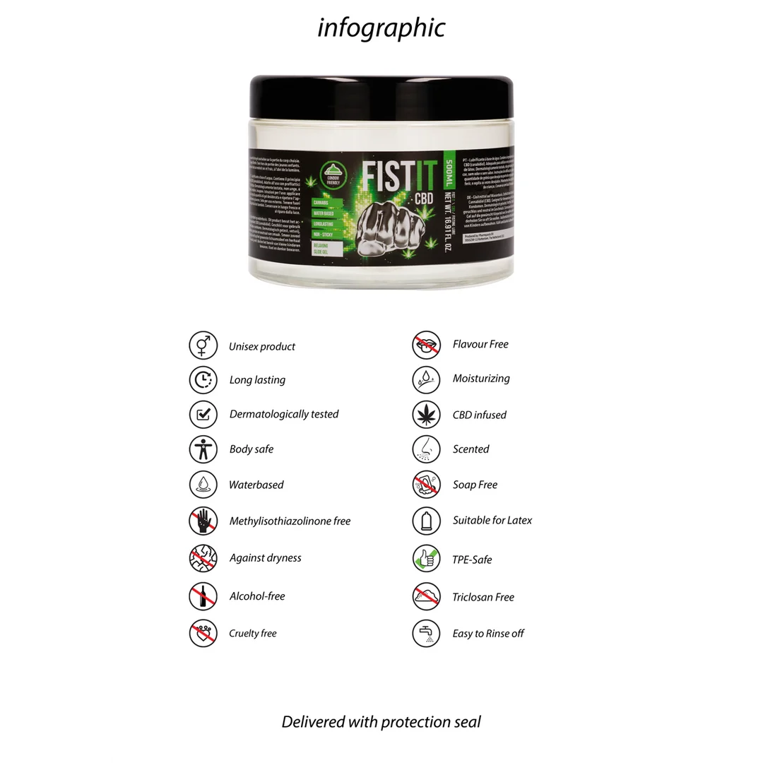 Lubricante Fist It CBD 500 ml - Imagen 5