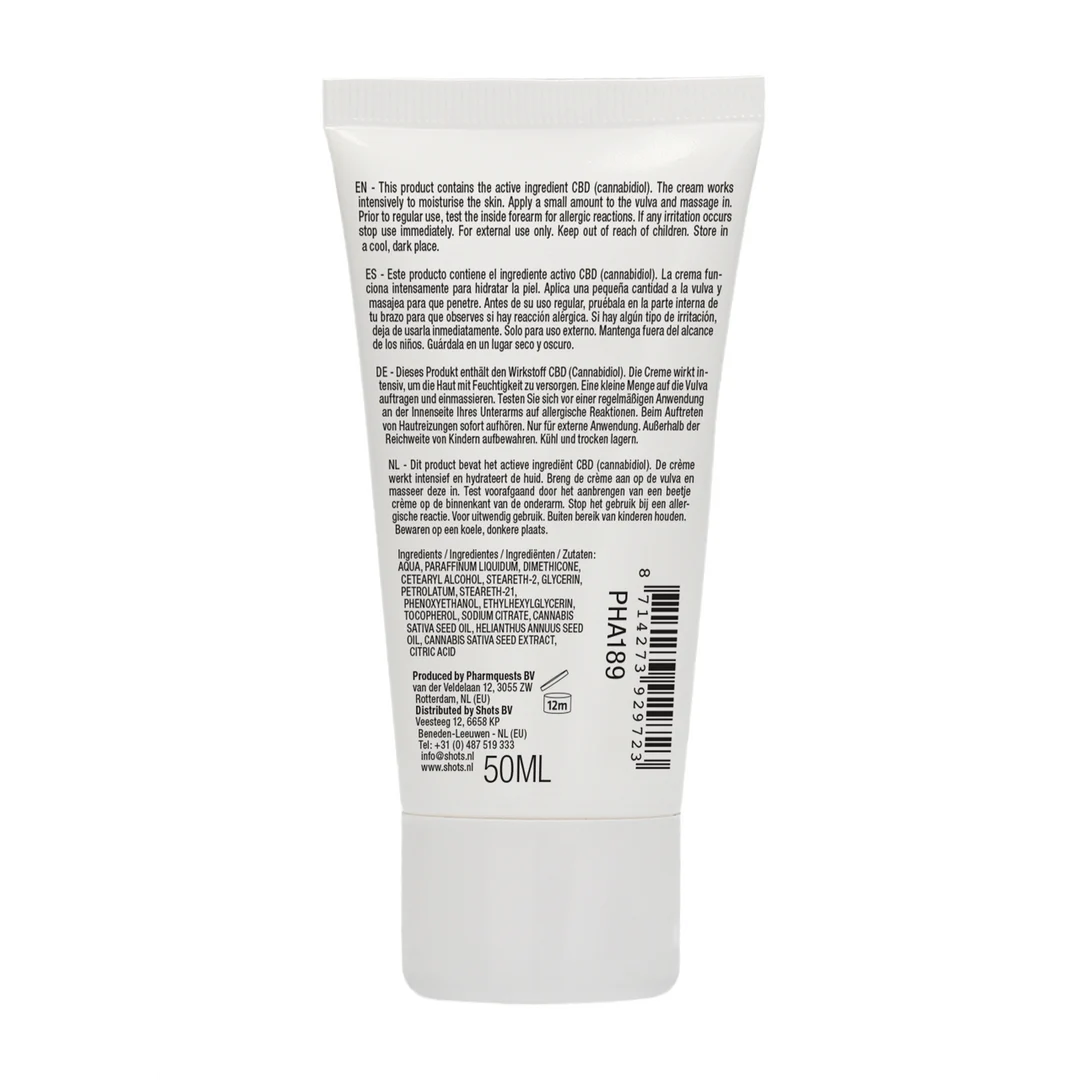 Pharmquests by Shots crema masturbatoria Natural CBD para ella, 50 ml - Imagen 2
