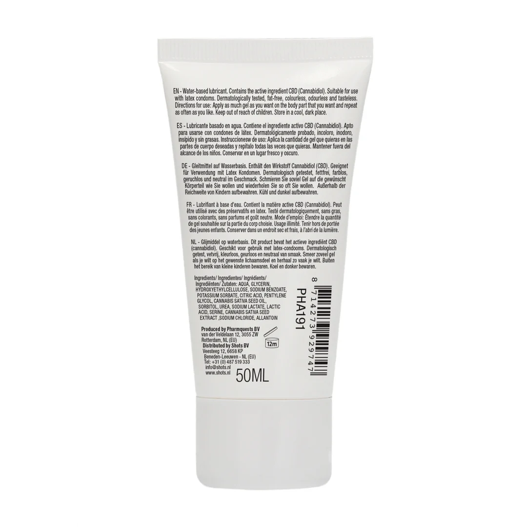Lubricante natural de base acuosa Pharmquests CBD - Imagen 2