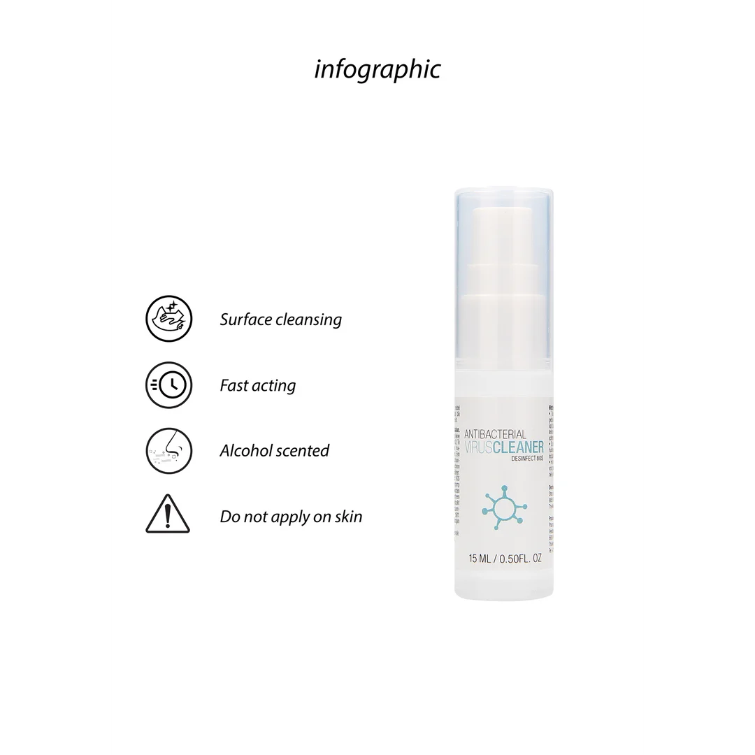 Virus Cleaner | Desinfectante para superficies pequeñas y duras | Unisex | Pharmquests by Shots | 15 ml - Imagen 3