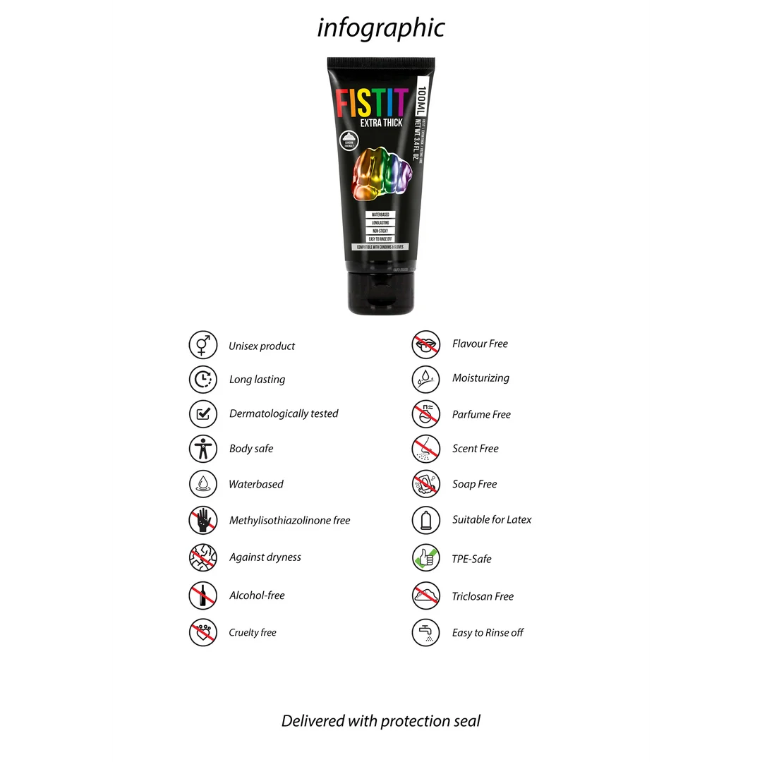 Lubricante extragrueso Fist It Rainbow - Imagen 2