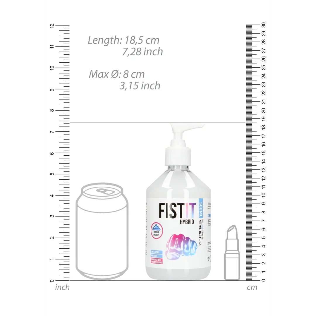 Lubricante neutro, fórmula híbrida de agua y silicona, sin perfume y sin sabor, 500 ml, Fist It by Shots - Imagen 4
