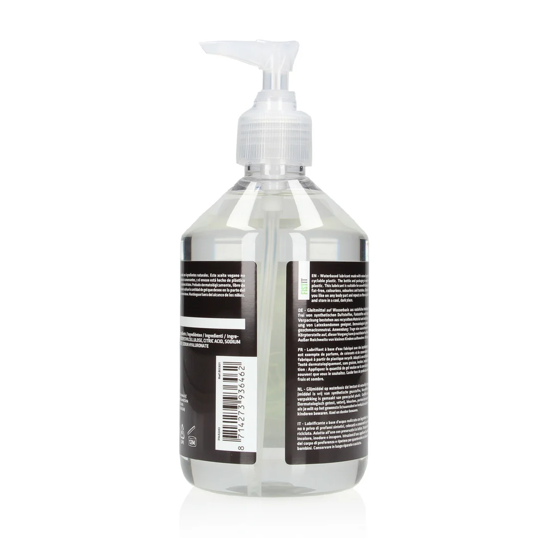 PHA343_1_1 Lubricante de base acuosa, fórmula natural y vegana, sin perfume y sin sabor, 500 ml, Fist It by Shots - Imagen 1