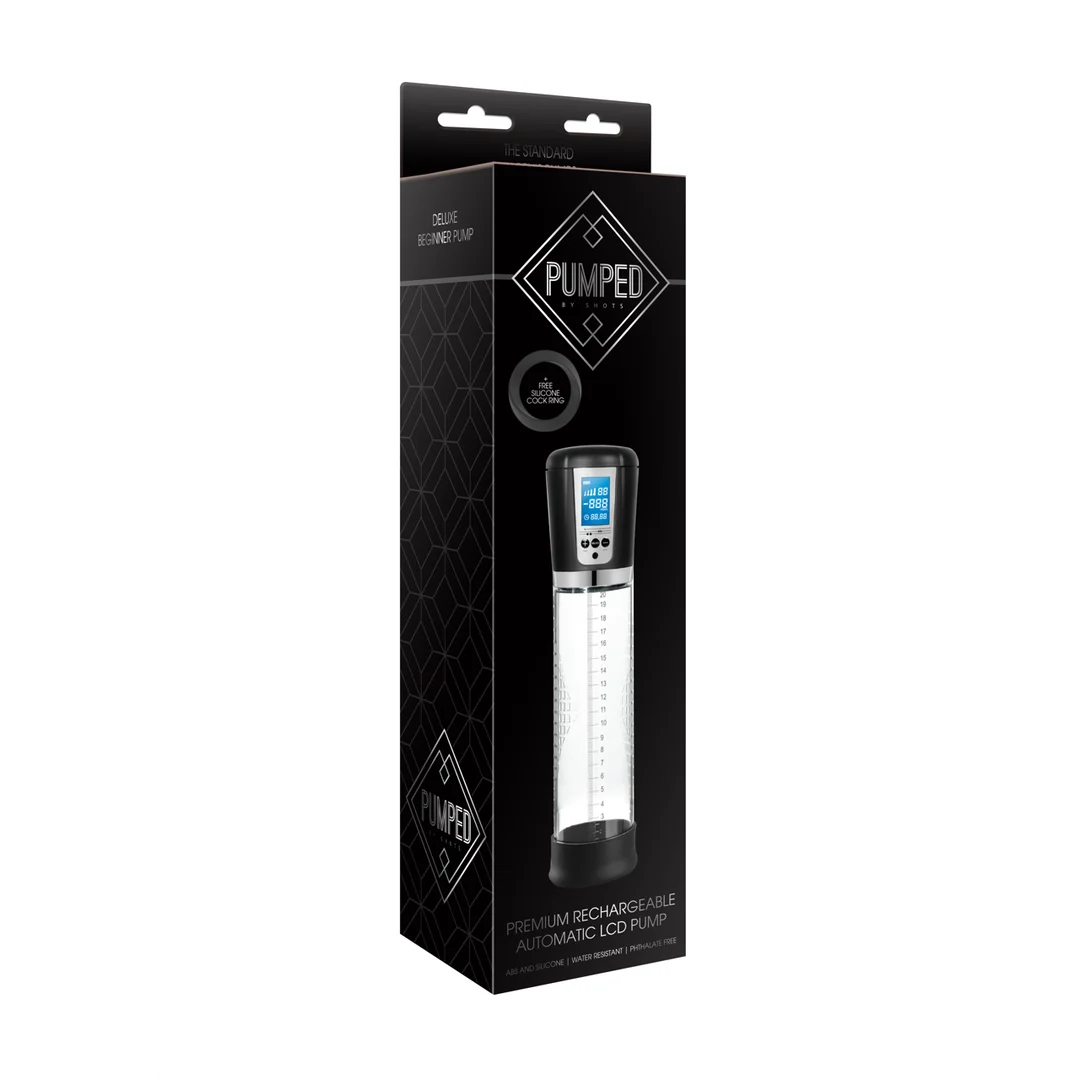 PMP014TRA_1_1 Bomba automática LCD recargable Premium de Pumped by Shots - Imagen 1