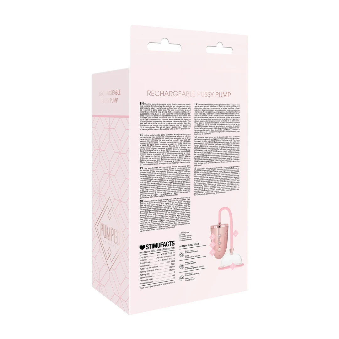 Bomba para pene con 3 velocidades, Pussy Pump recargable - Imagen 2