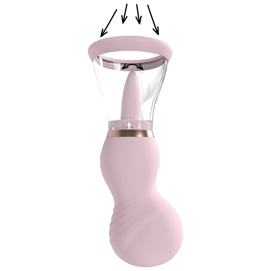 Extra para hombres con copas suaves: bomba recargable para vulva y pecho, morada, probador - Imagen 9