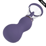 Extra para hombres con copas suaves: bomba recargable para vulva y pecho, morada, probador