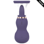 Extra para hombres con copas suaves: bomba recargable para vulva y pecho, morada, probador - Imagen 2