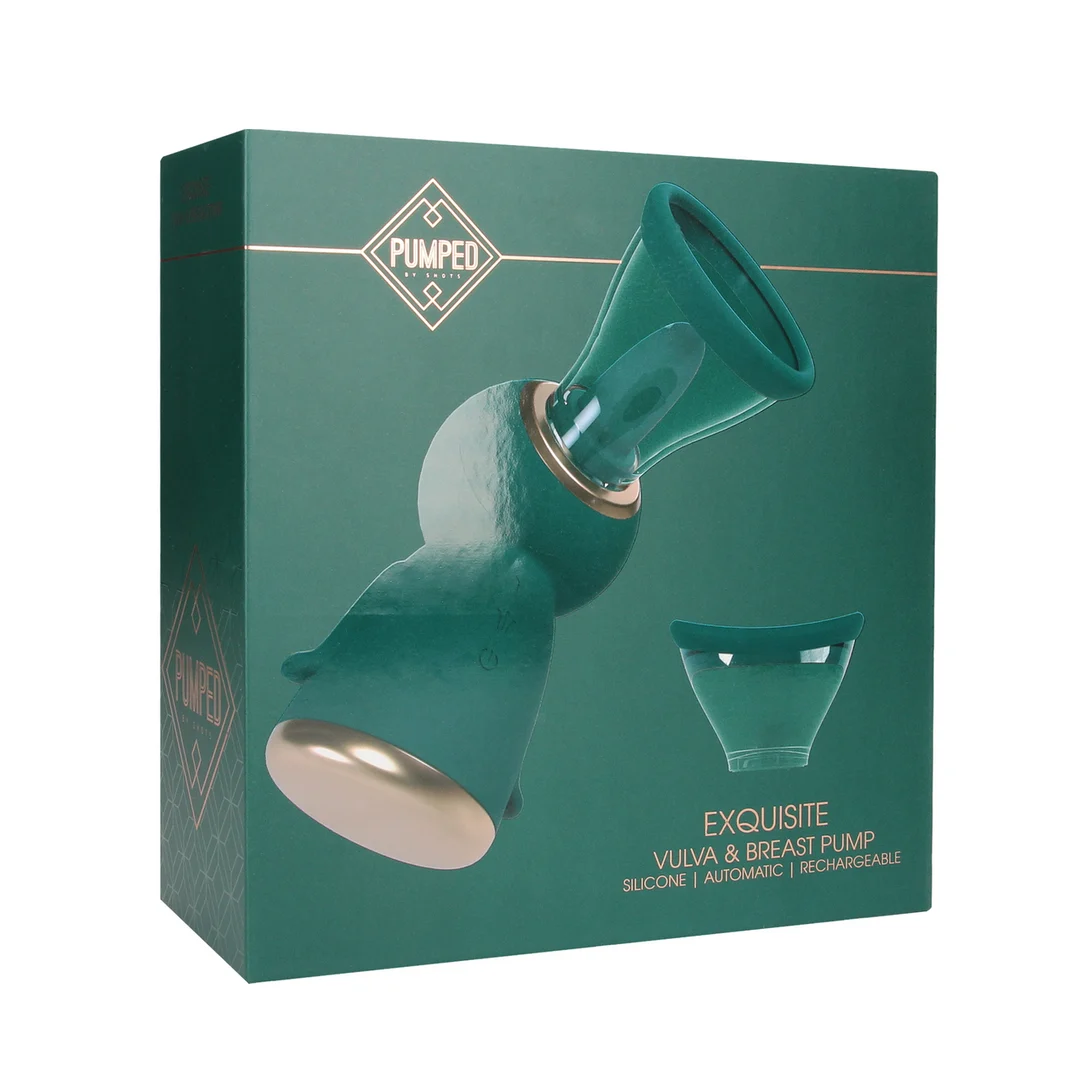 Bomba para pecho y vulva con copas cómodas – Bomba recargable para vulva y pecho - Verde bosque - Tester - Imagen 3