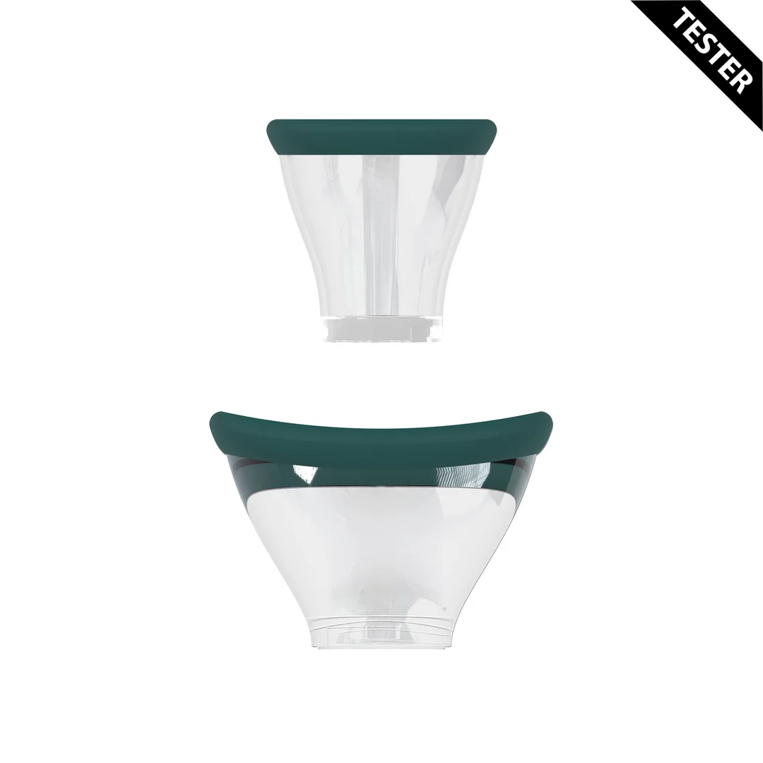 Bomba para pecho y vulva con copas cómodas – Bomba recargable para vulva y pecho - Verde bosque - Tester - Imagen 1