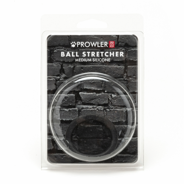 Estirador de testículos de silicona Prowler Red mediano negro