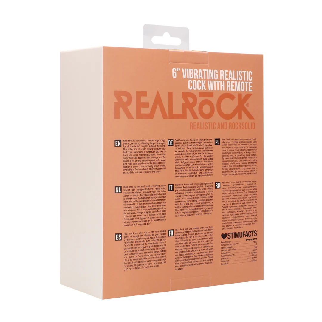 Dildo vibrador realista RealRock con escroto - Imagen 2