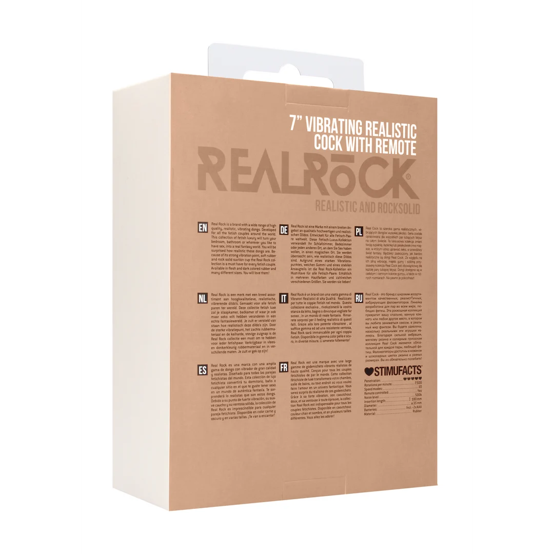 Dildo vibrador realista RealRock con escroto - Imagen 2