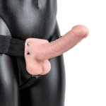 Arnés hueco vibrador RealRock con testículos - Imagen 2