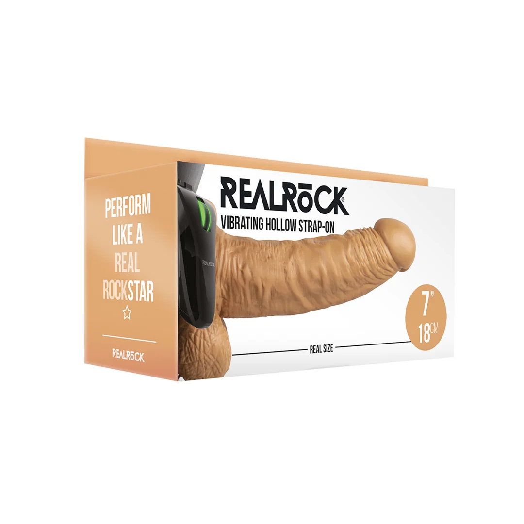 Arnés hueco vibrador RealRock con testículos - Imagen 4