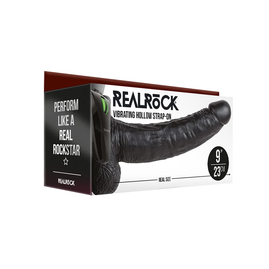 RealRock: arnés hueco vibratorio con testículos - Imagen 7