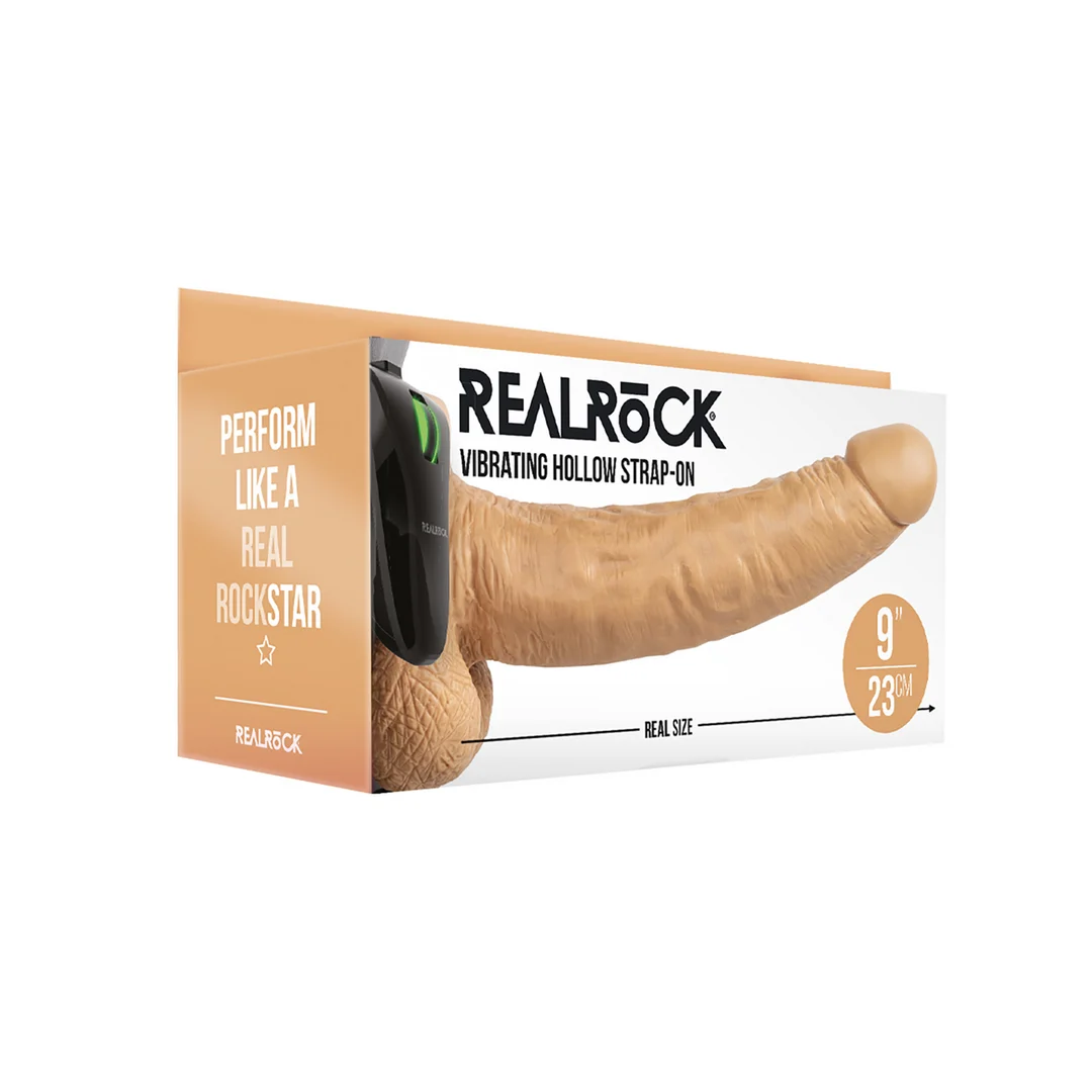 RealRock: arnés hueco vibratorio con testículos - Imagen 4