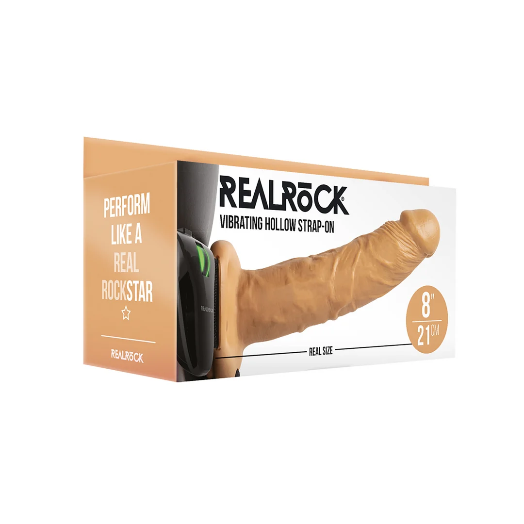 Vibrador realista · arnés hueco con mando a distancia · RealRock RealRock by Shots - Imagen 7