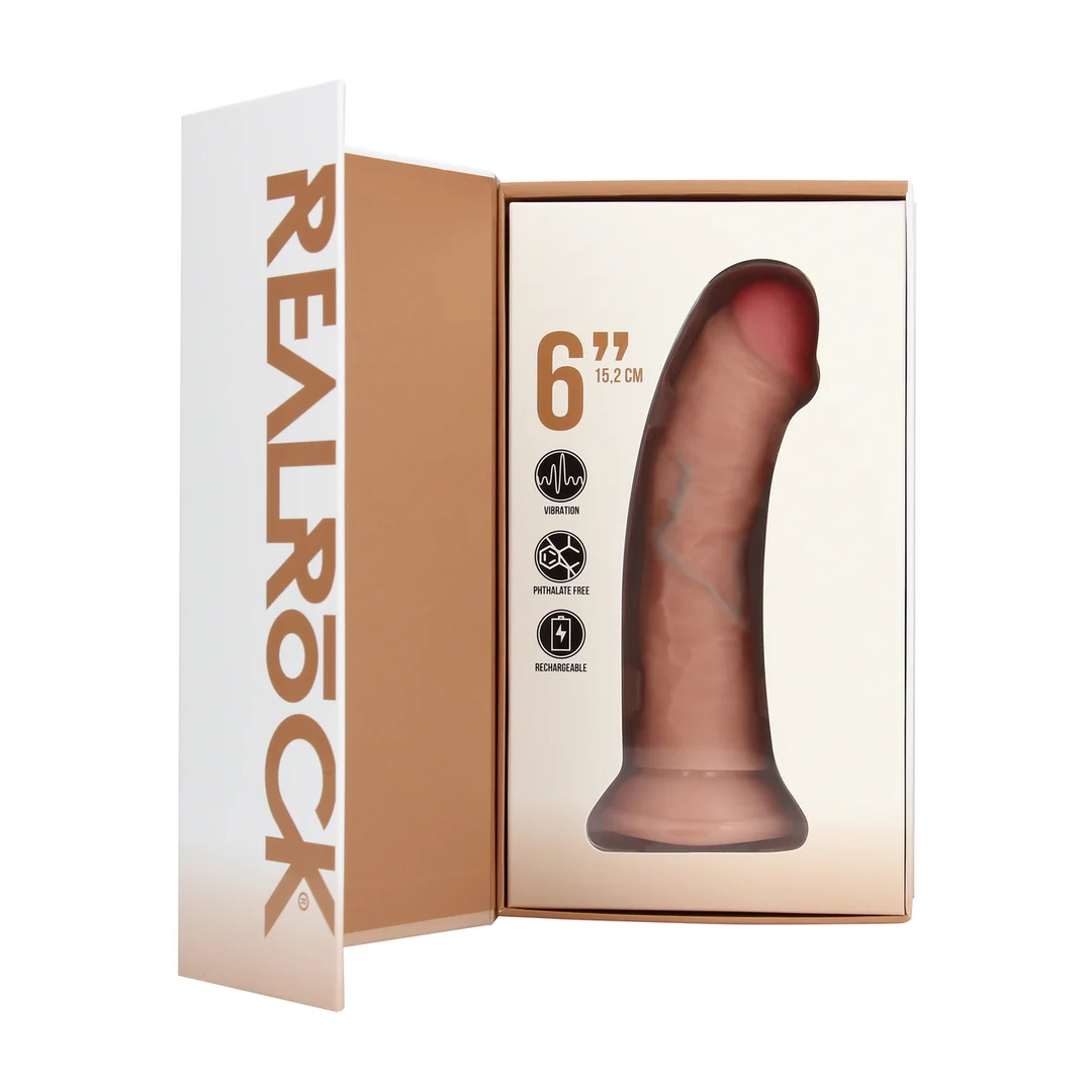 Vibrador realista con ventosa, RealRock Flesh, RealRock by Shots - Imagen 6