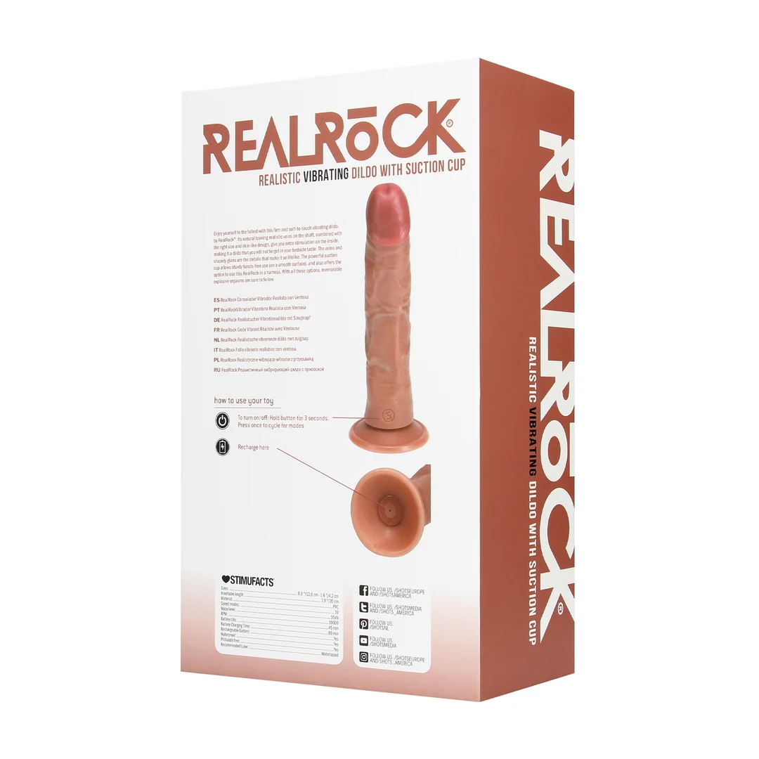 Consolador curvado vibrador RealRock - Imagen 8