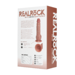 Vibrador realista con ventosa y compatible con arnés – RealRock Nude (18 cm) RealRock by Shots - Imagen 11