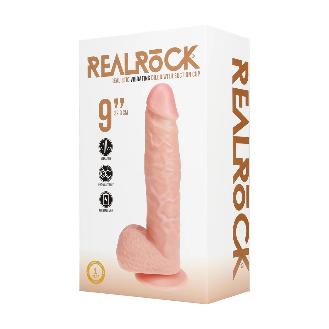 Dildo vibrador RealRock con ventosa - Imagen 1