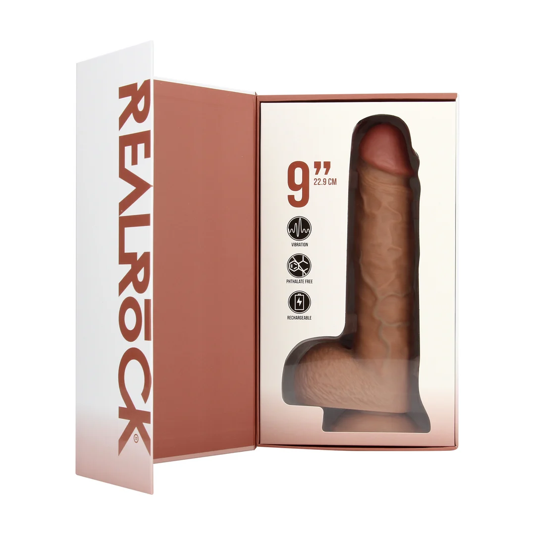 Dildo vibrador RealRock con ventosa - Imagen 9