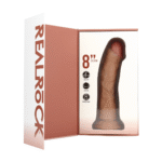 Vibrador realista con vibración y rotación, ventosa y compatible con arnés, RealRock flesh de RealRock by Shots - Imagen 12