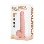 Dildo vibrador y giratorio RealRock con testículos
