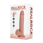Dildo vibrador y giratorio RealRock con testículos - Imagen 7