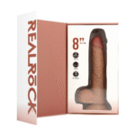 Dildo vibrador y giratorio RealRock con testículos - Imagen 9