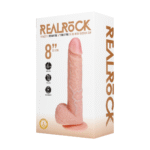 Vibrador realista con ventosa y compatible con arnés, RealRock flesh de RealRock by Shots