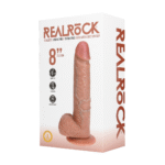 Vibrador realista con ventosa y compatible con arnés, RealRock flesh de RealRock by Shots - Imagen 10