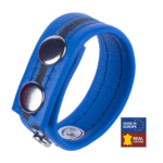 Anillo para el pene Tippy de cuero azul - Imagen 3