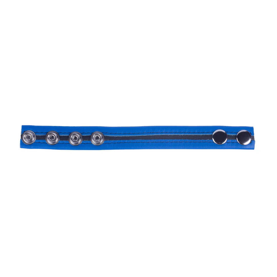 Anillo para el pene Tippy de cuero azul - Imagen 2